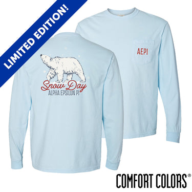 AEPi Snow Day Long Sleeve Pocket Tee