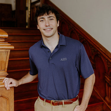 AEPi Callaway Chevron Patterned Polo Alpha Epsilon Pi