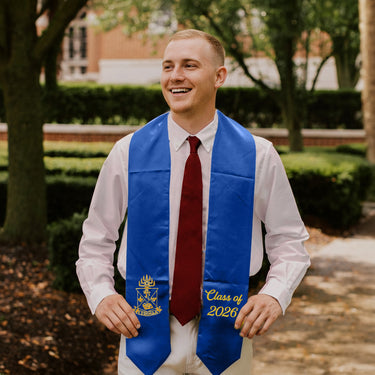 AEPi Embroidered Crest Graduation Stole