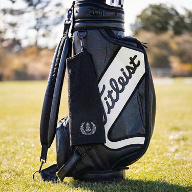 AEPi Embroidered Black Golf Towel