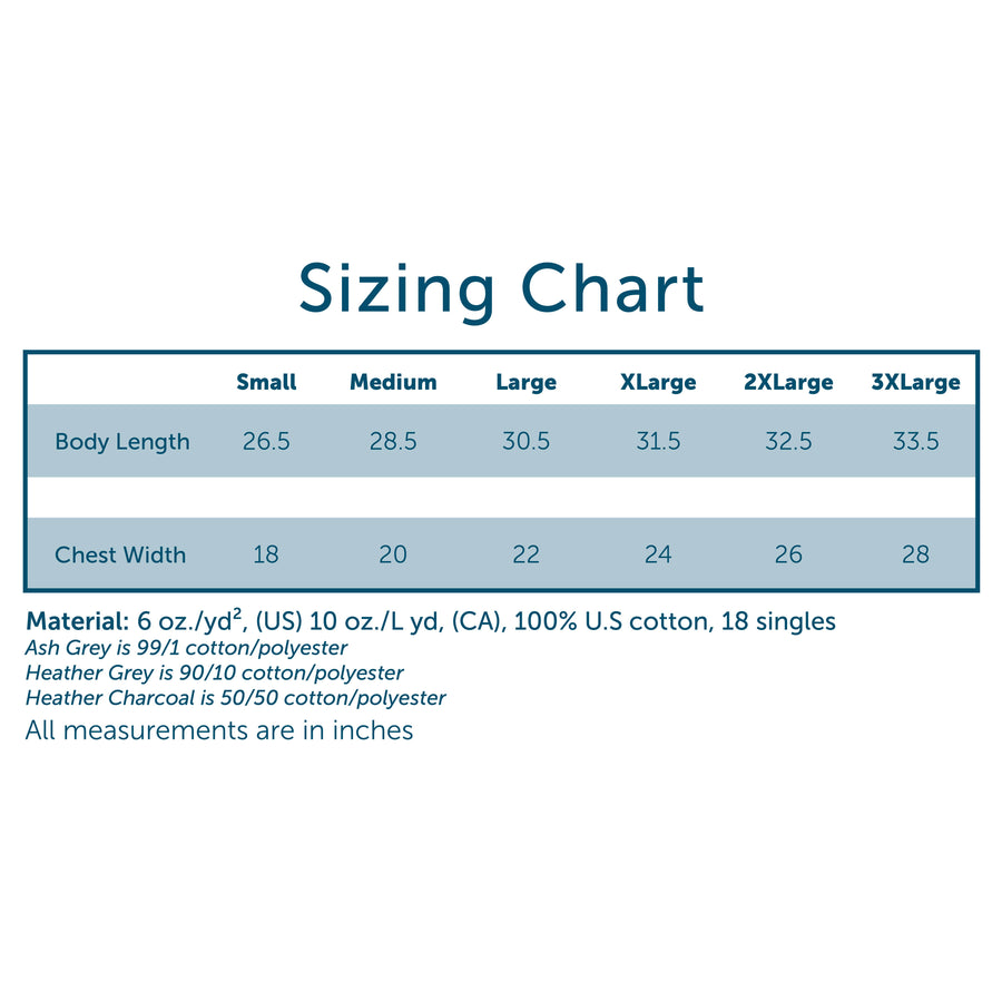 Comfort Colors Size Chart