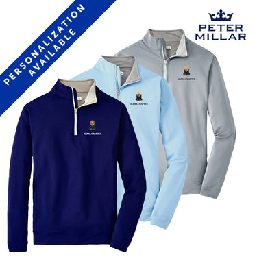 New! AEPi Personalized Peter Millar Perth Stretch Quarter Zip
