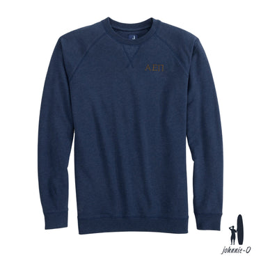 New! AEPi  Johnnie-O Navy Freeman Crewneck