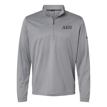 New! AEPi Grey Adidas Lightweight Performance 1/4 Zip