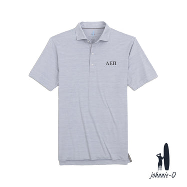 New! AEPi  Johnnie-O Heather Grey Polo