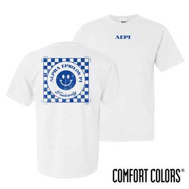 AEPi Comfort Colors Retro Smiley Short Sleeve Tee