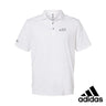 New! AEPi White Adidas Golf Polo With Greek Letters Alpha Epsilon Pi