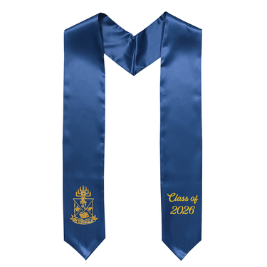 AEPi Embroidered Crest Graduation Stole