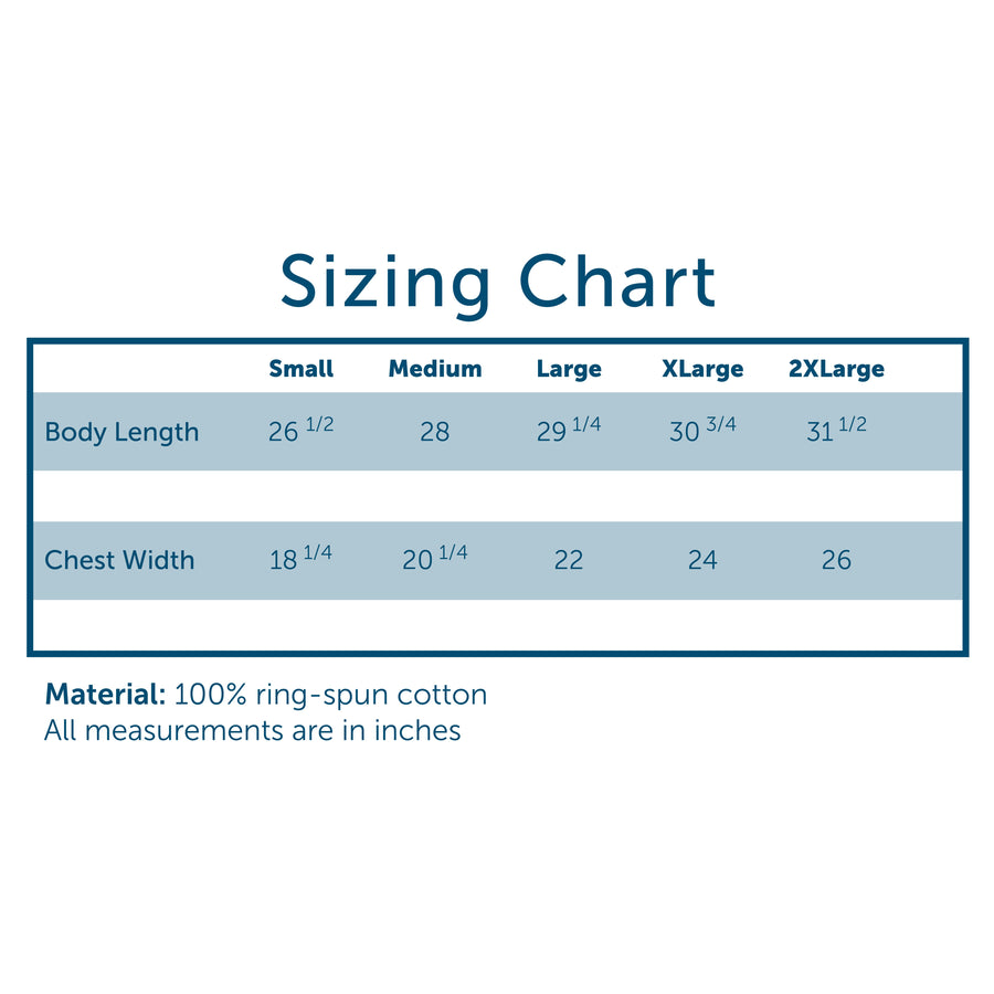 Comfort Colors Size Chart