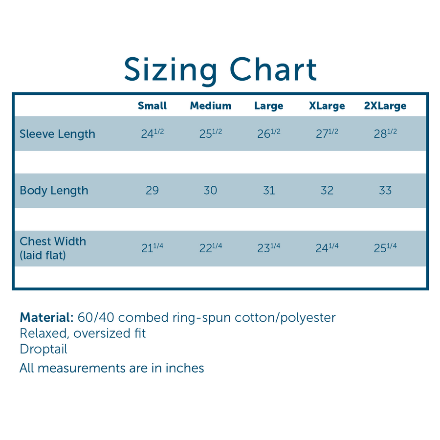 Comfort Colors Size Chart