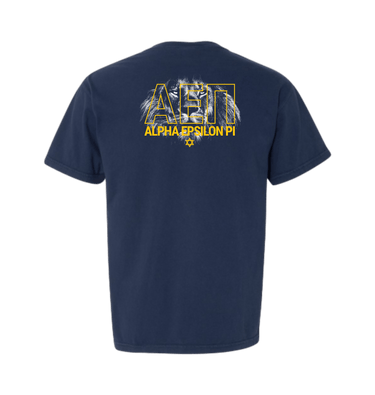 True Navy Printed Premium T-Shirt Back