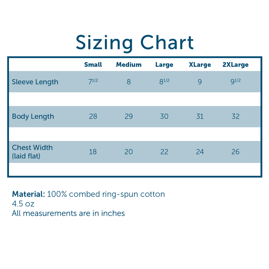 Comfort Colors Size Chart