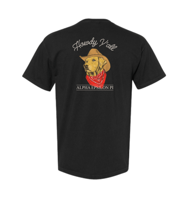 Black Printed Premium T-Shirt Back