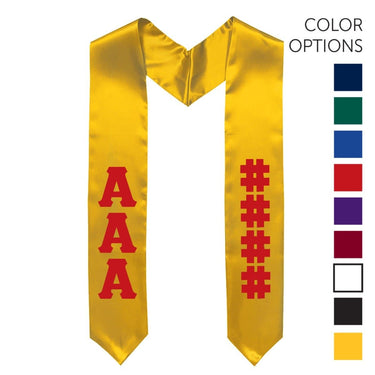 AEPi Pick Your Own Colors Graduation Stole | Alpha Epsilon Pi | Apparel > Stoles