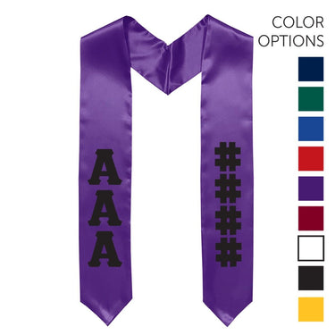 AEPi Pick Your Own Colors Graduation Stole | Alpha Epsilon Pi | Apparel > Stoles