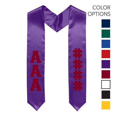 AEPi Pick Your Own Colors Graduation Stole | Alpha Epsilon Pi | Apparel > Stoles
