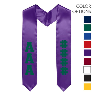 AEPi Pick Your Own Colors Graduation Stole | Alpha Epsilon Pi | Apparel > Stoles