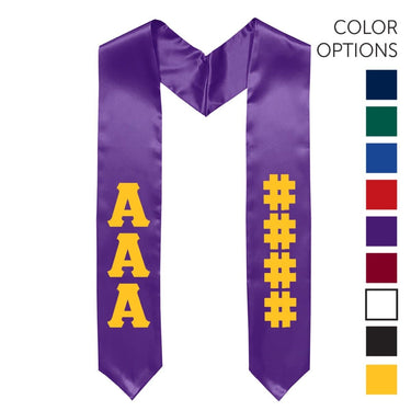 AEPi Pick Your Own Colors Graduation Stole | Alpha Epsilon Pi | Apparel > Stoles