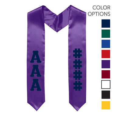 AEPi Pick Your Own Colors Graduation Stole | Alpha Epsilon Pi | Apparel > Stoles