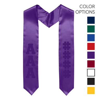 AEPi Pick Your Own Colors Graduation Stole | Alpha Epsilon Pi | Apparel > Stoles