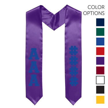 AEPi Pick Your Own Colors Graduation Stole | Alpha Epsilon Pi | Apparel > Stoles