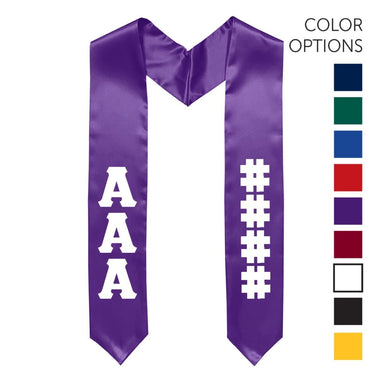 AEPi Pick Your Own Colors Graduation Stole | Alpha Epsilon Pi | Apparel > Stoles