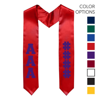 AEPi Pick Your Own Colors Graduation Stole | Alpha Epsilon Pi | Apparel > Stoles