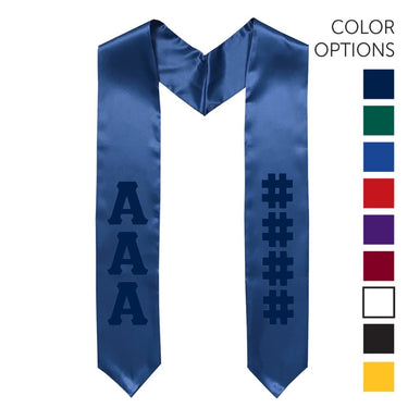 AEPi Pick Your Own Colors Graduation Stole | Alpha Epsilon Pi | Apparel > Stoles