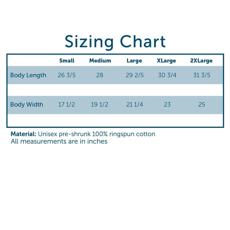 Comfort Colors Size Chart