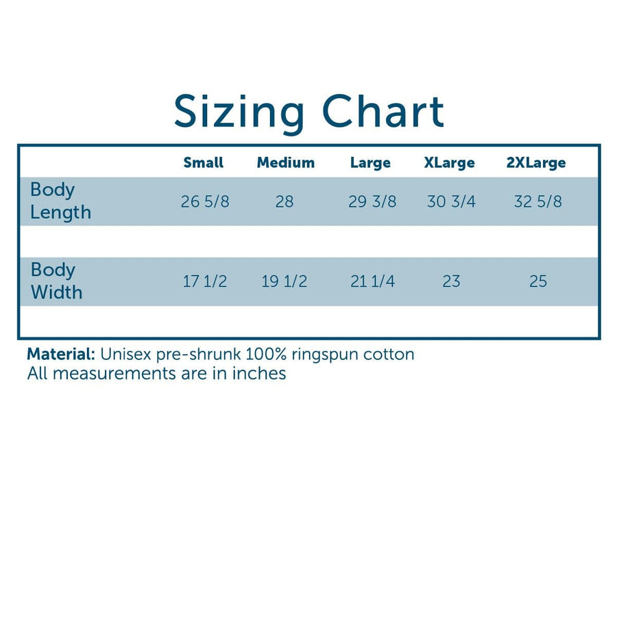 Comfort Colors Size Chart