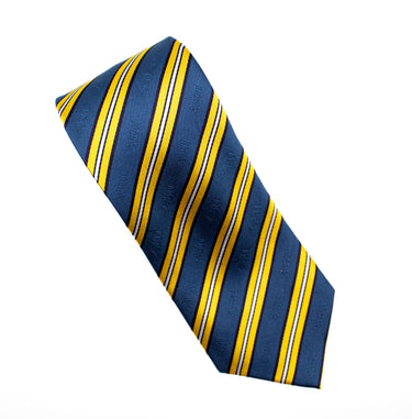 New! AEPi Blue and Gold Striped Silk Tie