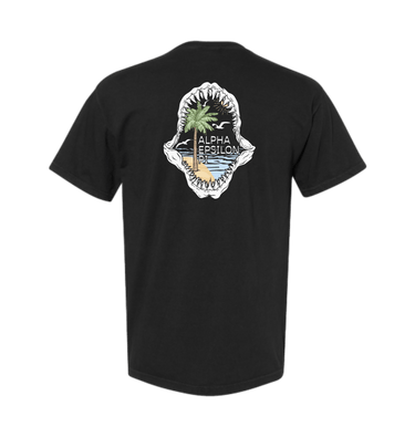 Black Printed Premium T-Shirt Back